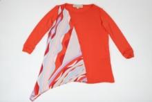 Emilio Pucci Girls' Orange-Red Dress W/Burle Print