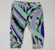 Emilio Pucci Girls' Print Viscose Pant, Green/Blue