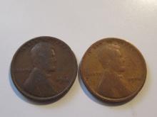 US Coins: 2x1914 Wheat Pennies