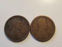 US Coins: 2x1914 Wheat pennies