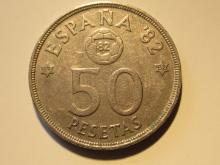 Foreign Coins: Spain 1982 50 Ptas big coin