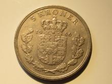 Foreign Coins: Denmark  1966 5 Kroner