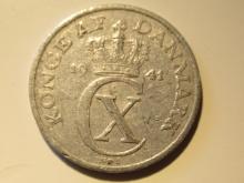 Foreign Coins: 1941 (WWII) Denmark 5 Ore