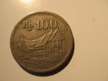 Foreign Coins:  1973 Indonesia 100 Rupees