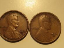 US Coins: 2x1929-S Wheat pennies