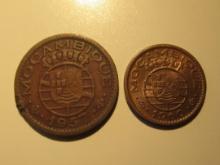 Foreign Coins: 1937 Liberia 1/2 Cent & 1973 Morocco 5 Kurus