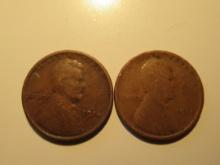 US Coins: 2x1914 Wheat Pennies