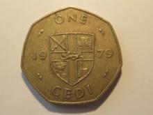 Foreign Coins: 1979 Ghana 1 Cedis