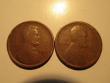 US Coins: 2x1914 Wheat Pennies