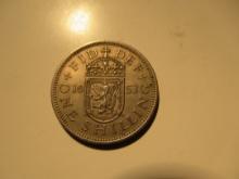 Foreign Coins: 1953 Great Britain 1 Shilling