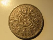 Foreign Coins: 1964 Great Britain 2 Shillings