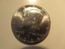 US Coins: 1x2024-D (UNC) Kennedy Half Dollar