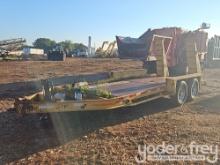 1994 HM Trailers Yellow Utility Equipment Trailer, Tandem Axle, Ramps