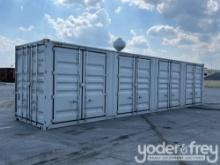 2024 40' HQ Container, 4 Side Door, One End Door, Lock Box, Side Forklift Pockets