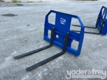 Unused 42" Adjustable Forks to suit Mini Skidsteer