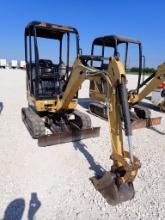 2016 CAT 301.4C MINI EXCAVATOR, SHOWING 1800 HRS,  CANOPY, DIESEL, 9" RUBBE