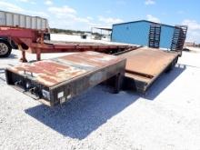 2002 SEI RIGID NECK EQUIPMENT TRAILER,  28' TRAILER, 23' DECK, 5' DOVETAIL