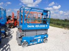 2019 GENIE GS-1930 SCISSOR LIFT, 180 HRS,  ELECTRIC, 19' PLATFORM HEIGHT, S