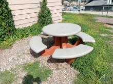 Round Concrete Patio Table