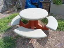 Round Concrete Patio Table