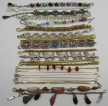 22 BRACELET COLLECTION VINTAGE ESTATE ASSORTED LOT