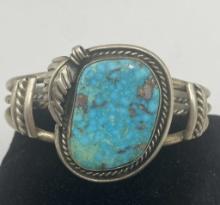 39g WATERWEB TURQUOISE STERLING NAVAJO BRACELET