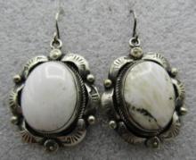 "SHEILA" WHITE BUFFALO EARRINGS STERLING SILVER