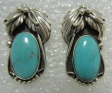 "MARY ELLEN" TURQUOISE EARRINGS STERLING SILVER