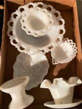 Group of Milk Glass Items