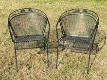 Set of 2 Metal Outdoor Chairs