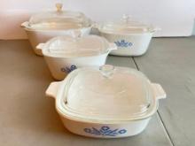 Group of Corning Casserole Dishes