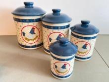 Country Hen Canister Set