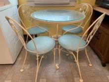 Small Table and 4 Ice Cream Parlor Style Chairs