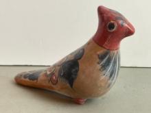 Vintage Earthenware Mexican Folk Art Bird Figure