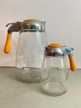 Vintage Bakelite Handle Carafe and Syrup Dispenser