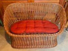 Vintage Wicker Loveseat