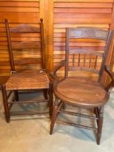 Pair of Vintage Wooden Chairs