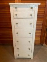 Tall Wooden Storage Cabinet with Many Drawers