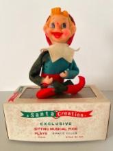 Vintage Santa Creation Sitting Musical Pixie