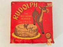 Vintage Bake King Rudolph Cake and Mold Set