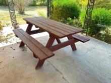 6' Picnic Table on Covered Back Porch of Home