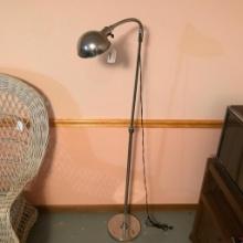 Vintage Chrome Floor Lamp with Goose Neck