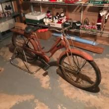 Vintage Huffy Ladies Bike on Exercise Stand