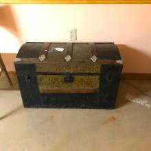 Antique Steamer Trunk with Insert