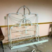 Antique Cast Iron Bed with Rails