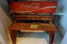 MINIATURE BENCH FROM COCA COLA CRATE