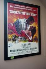 REPRODUCTION GONE WITH WIND MOVIE POSTER FRAMED 41 X 29