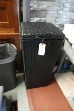 RATTAN STYLE PLASTIC HAMPER APPROX 3 FT