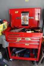 US GENERAL ROLLING TOOL BOX WITH LIFT TOP AND 4 DRAWERS