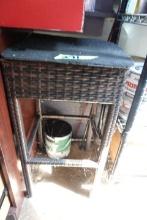 FAUX RATTAN BAR STOOL